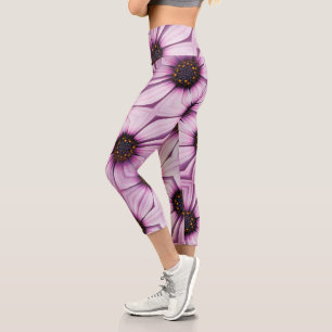 Schöne Rosa Osteosperum Blume Details Capri Leggings