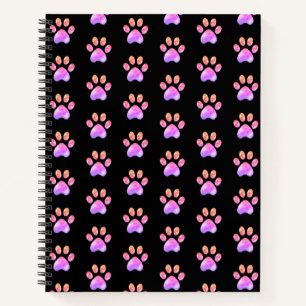 Schöne rosa Paare auf schwarz Notizbuch