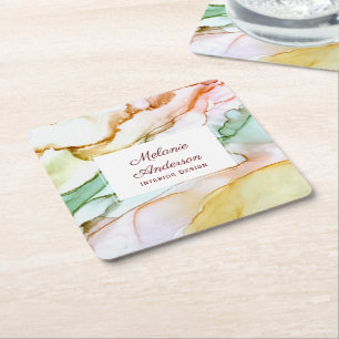 Schöne rosa Pastellfarben Räume Design Rechteckiger Pappuntersetzer
