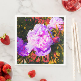 Schöne rosa Peonies Serviette