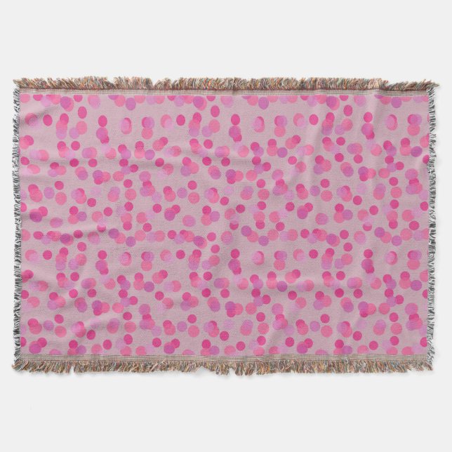 schöne rosa Punkte Decke (Vorderseite)