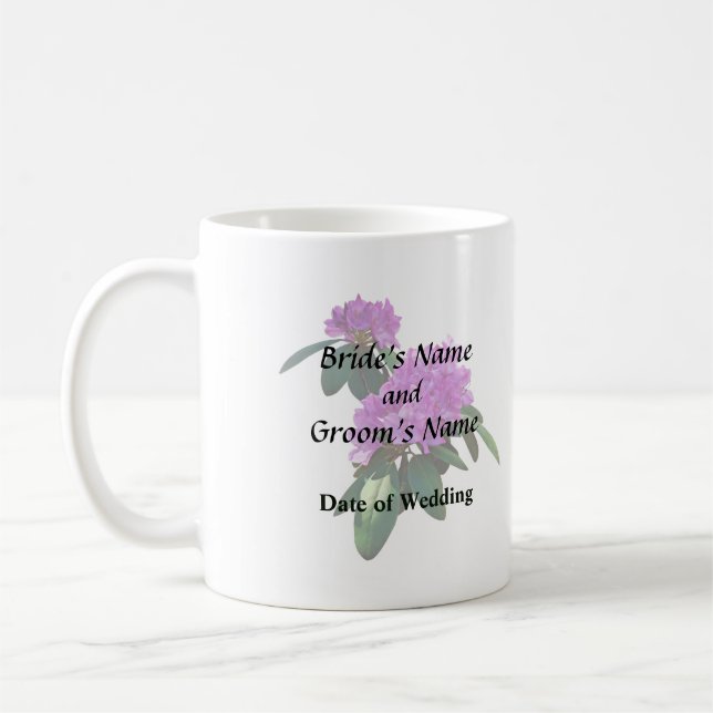 Schöne rosa Rhododendren Kaffeetasse (Links)