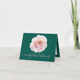 Schöne rosa Rose Aqua Hintergrund Glückwünsche Karte