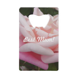 Schöne Rosa Rose Bestes Mum Blume Design Geldbeutel Flaschenöffner