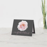 Schöne Rosa Rose Grau Hintergrund Herzlichen Glück