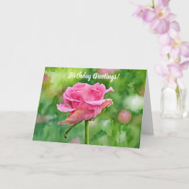 Schöne rosa Rose im Garten Kunst, Dichtung und Mus Karte