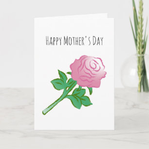 Schöne rosa Rose Karte