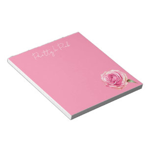 Schöne Rosa Rose Notizblock