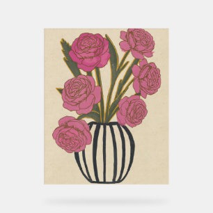Schöne rosa Rosen Acrylschild