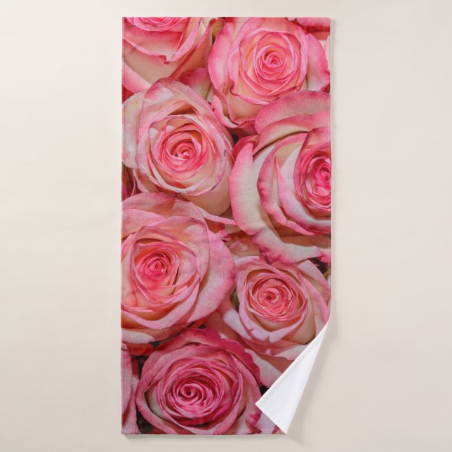 Schöne rosa Rosen Badehandtuch (Badehandtuch)