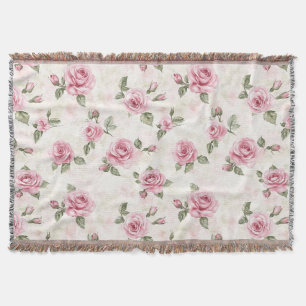 Schöne rosa Rosen Decke