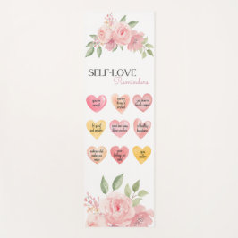 Schöne rosa Rosen herzförmige Selbstauslöser-Liebe Yogamatte