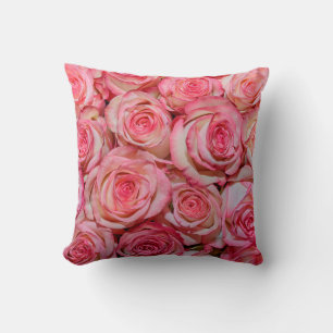 Schöne rosa Rosen Kissen