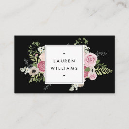 Schöne rosa Rosen Moderne Eleganz II Visitenkarte