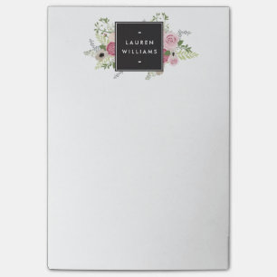 Schöne rosa Rosen Moderne Eleganz Post-it Klebezettel