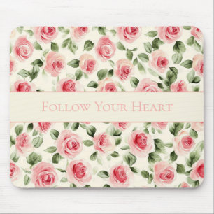 Schöne rosa Rosen Mousepad