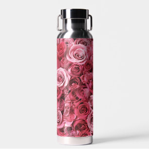 Schöne rosa Rosen Trinkflasche