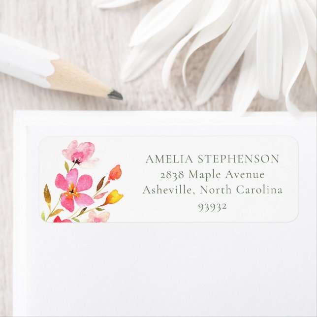 Schöne rosa Rücksendeadresse (Insitu)