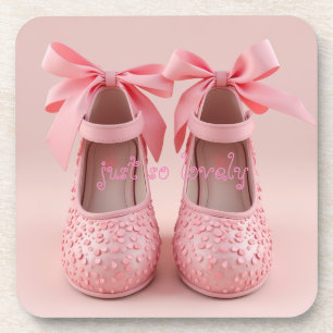 schöne rosa Schuhe Getränkeuntersetzer