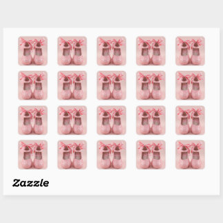 schöne rosa Schuhe Quadratischer Aufkleber