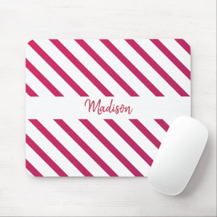 Schöne rosa und rote Streifen Mousepad