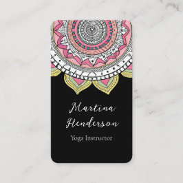 Schöne rosa und weiße Yoga-Visitenkarte Visitenkarte