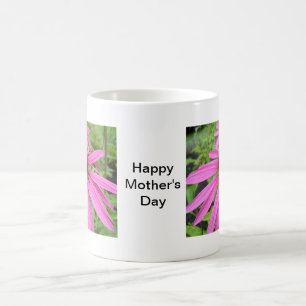 schöne rosa violette Blumen Kaffeetasse