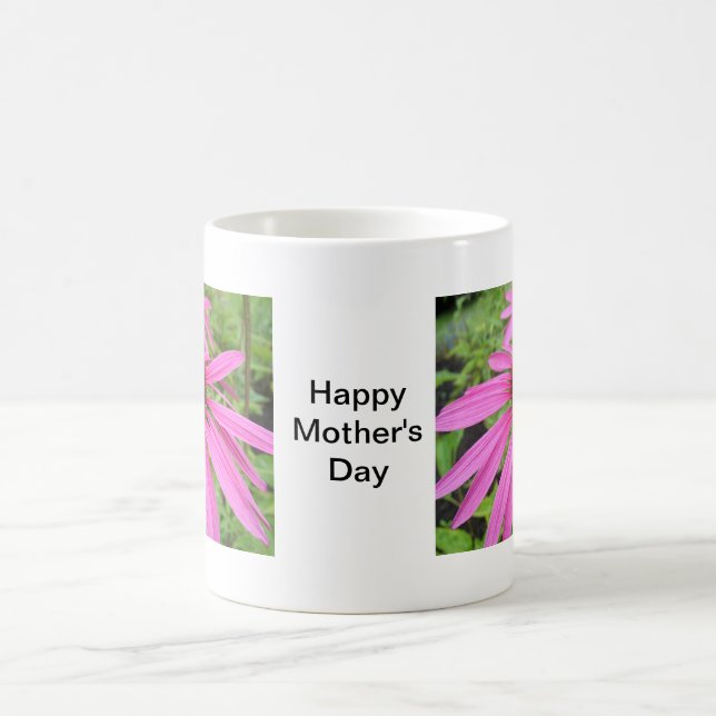 schöne rosa violette Blumen Kaffeetasse (Mittel)