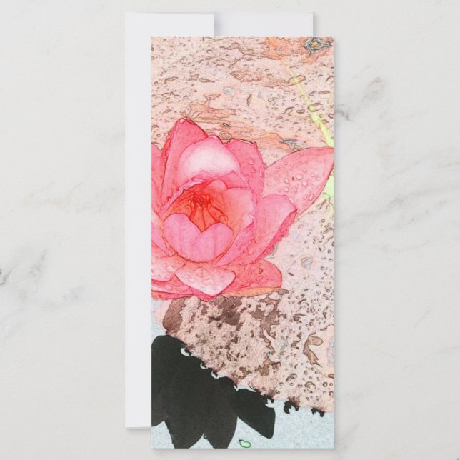 schöne rosa Wasserlilie Blume Foto Kunst (Vorderseite)