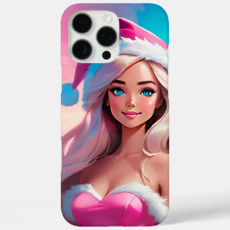 Schöne rosa Weihnachtsgirl 01 iPhone 16 Pro Max Hülle