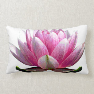 Schöne Rosa-Weiß-Lotus-Blume Lendenkissen