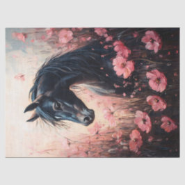 Schöne Rosa Wildblumen Dekoupage Seidenpapier