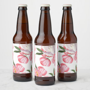 Schöne Rose Bierflaschenetikett