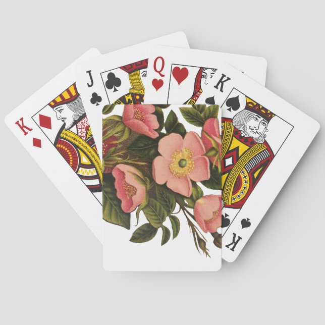 Schöne Rose Blume Hübsch kühl Spielkarten (Rückseite)