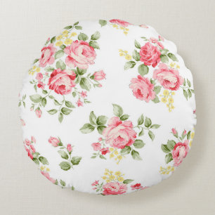 Schöne Rose Blume Muster, kleiner Blumenstrauß Rundes Kissen