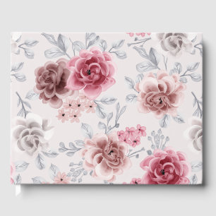 Schöne Rose der Vintagen Chic-Hütte Gästebuch