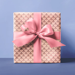 Schöne Rose Gold Rosa Glitter Meerjungfrau Schuppe Geschenkpapier
