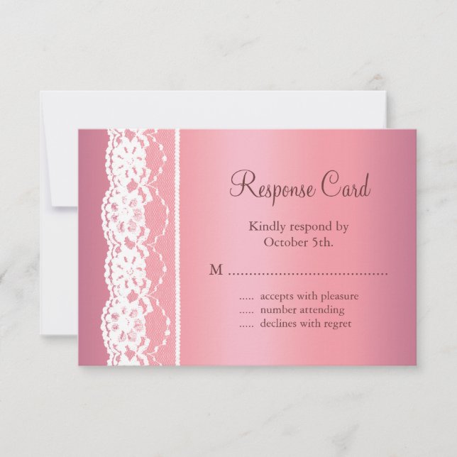 Schöne Rose Gold UAWG RSVP Karte (Vorderseite)