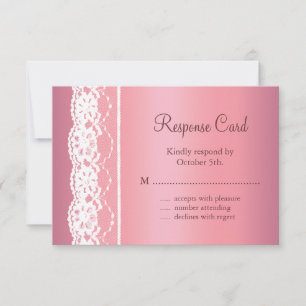 Schöne Rose Gold UAWG RSVP Karte