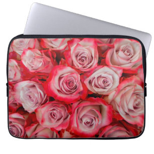 Schöne Rose in rosa und roter Blume Laptopschutzhülle
