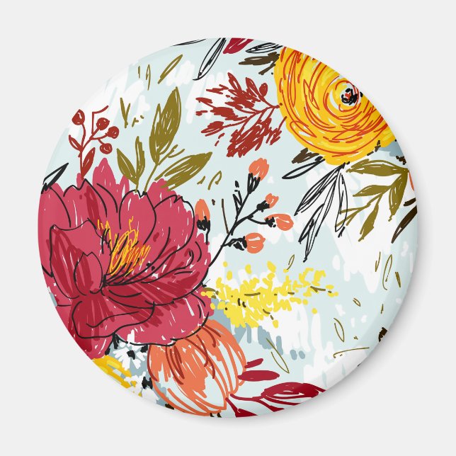 Schöne Rose Magnet (Vorne)