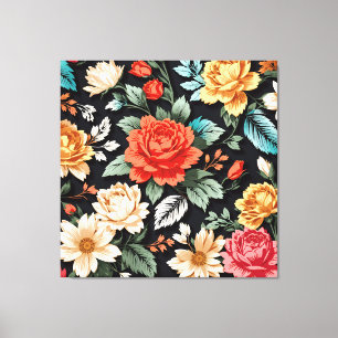 Schöne Rose mit schwarzem Hintergrund Kunst und Ku Leinwanddruck