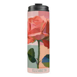 Schöne Rose Mütter Tag Geschenk Retro Thermosbecher