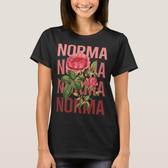 Schöne Rose - Name Norma T-Shirt (Vorderseite)