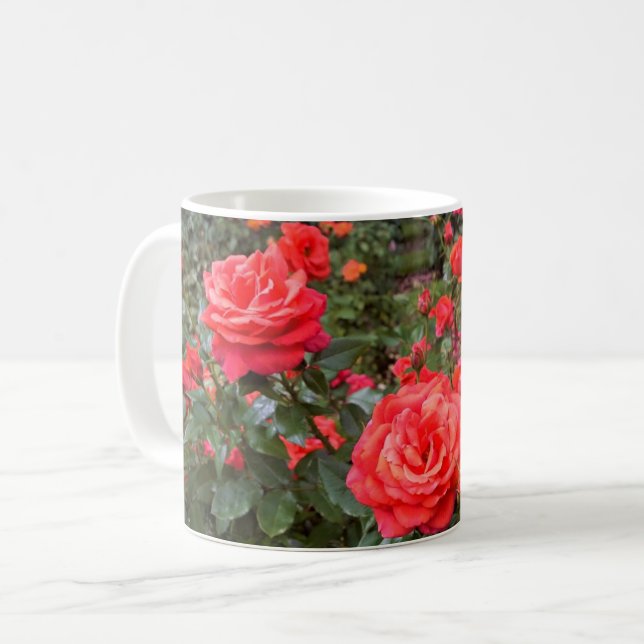 Schöne Rose, Portland, Oregon Kaffeetasse (Vorderseite Links)