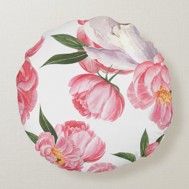 Schöne Rose Rundes Kissen (Rückseite)