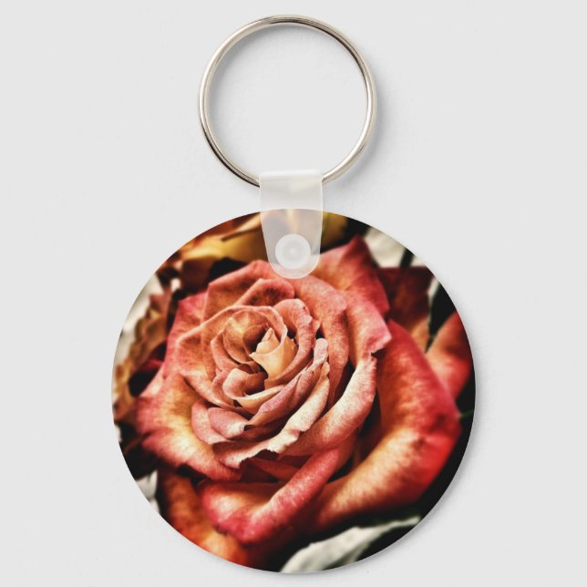 Schöne Rose Schlüsselanhänger (Vorderseite)