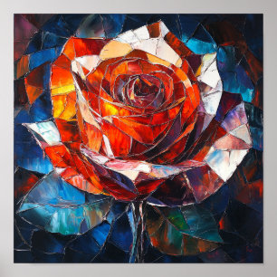 Schöne Rosen-Blumen-Kunst-Zimmerdekoration Poster
