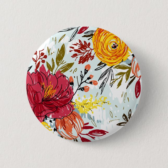 Schöne Rosen Button (Vorderseite)