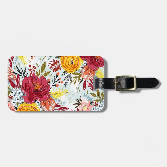 Schöne Rosen Gepäckanhänger (Vorderseite horizontal)